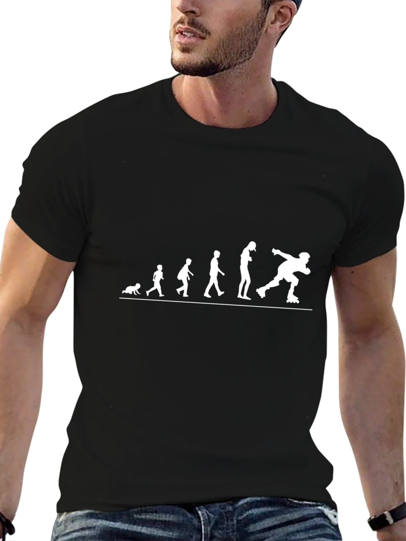 Evolution of Roller Skating T-Shirt - Black