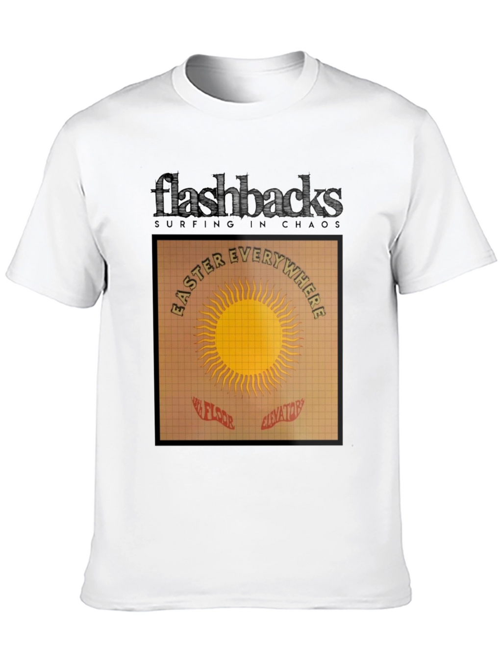 Flashbacks Easter Everywhere Black Graphic T-Shirt