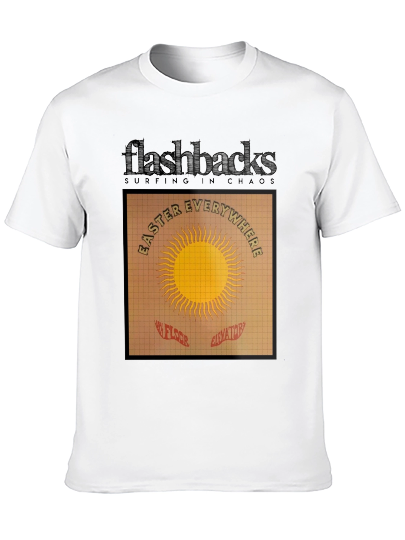 Flashbacks Easter Everywhere Black Graphic T-Shirt
