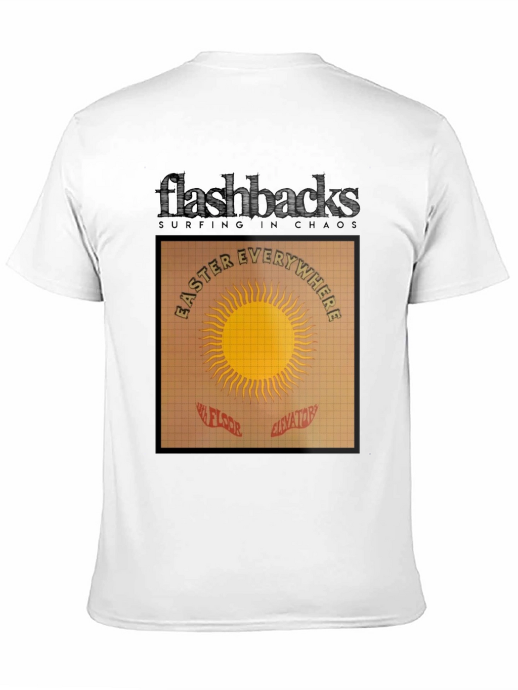 Flashbacks Easter Everywhere Black Graphic T-Shirt
