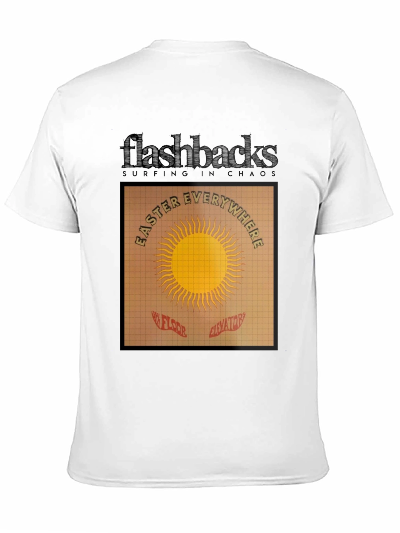 Flashbacks Easter Everywhere Black Graphic T-Shirt