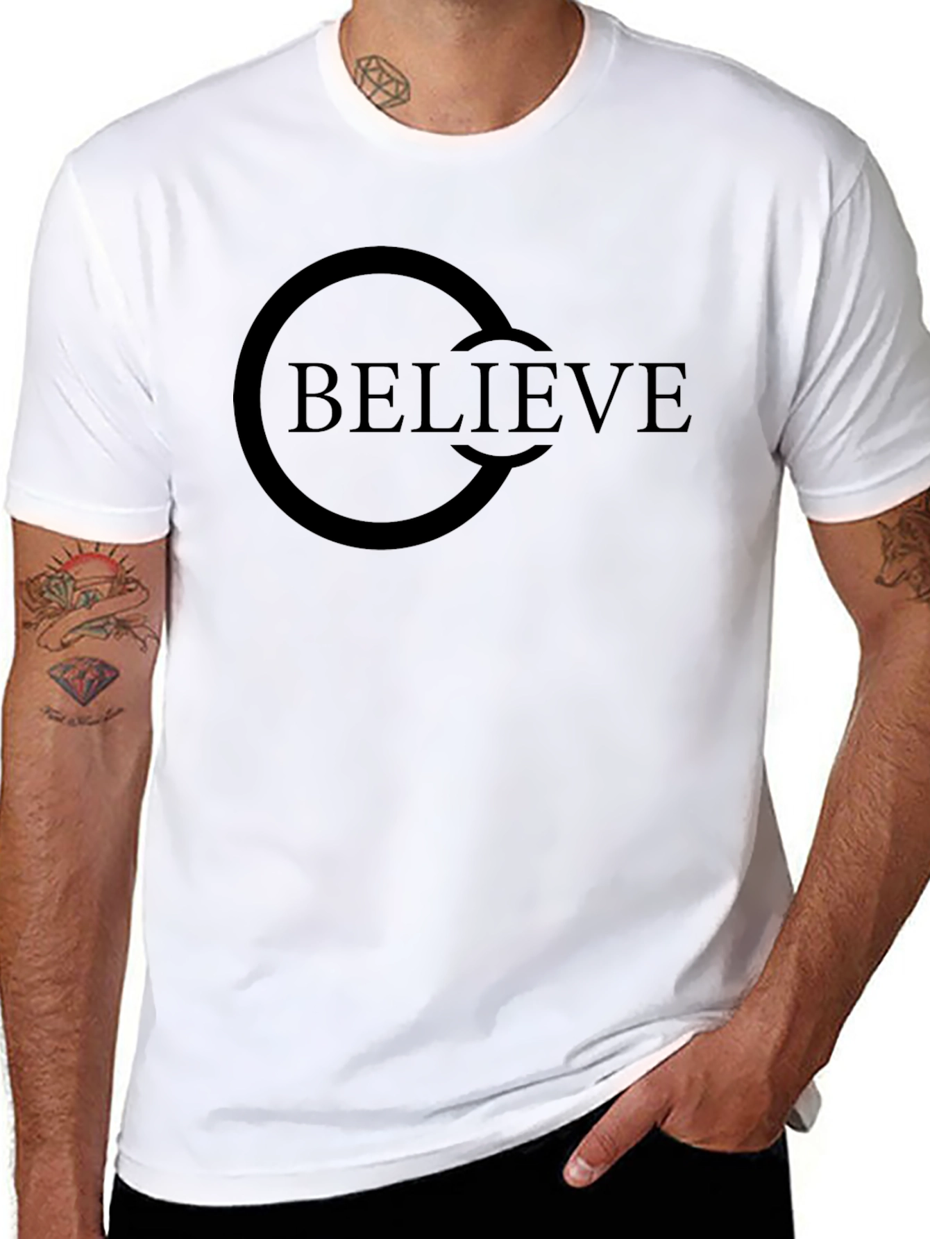 Believe Graphic Tee - Classic Black Cotton T-Shirt