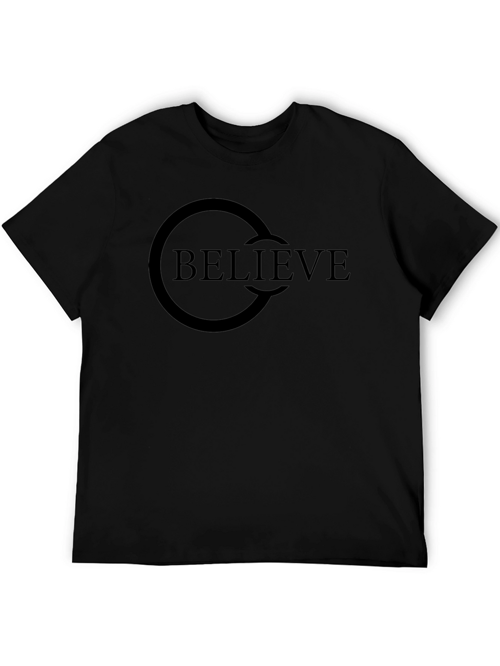 Believe Graphic Tee - Classic Black Cotton T-Shirt