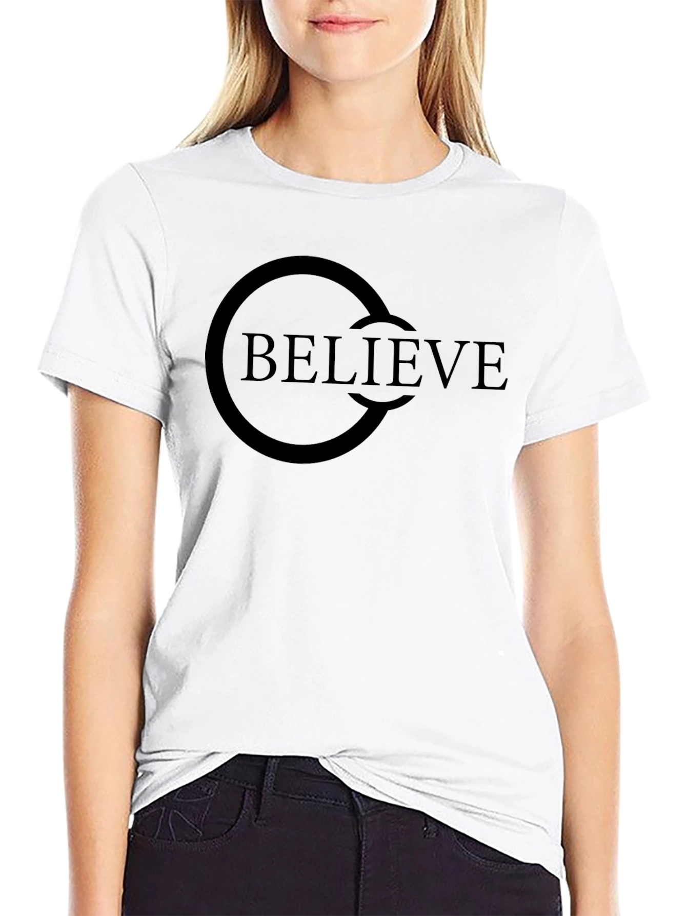 Believe Graphic Tee - Classic Black Cotton T-Shirt