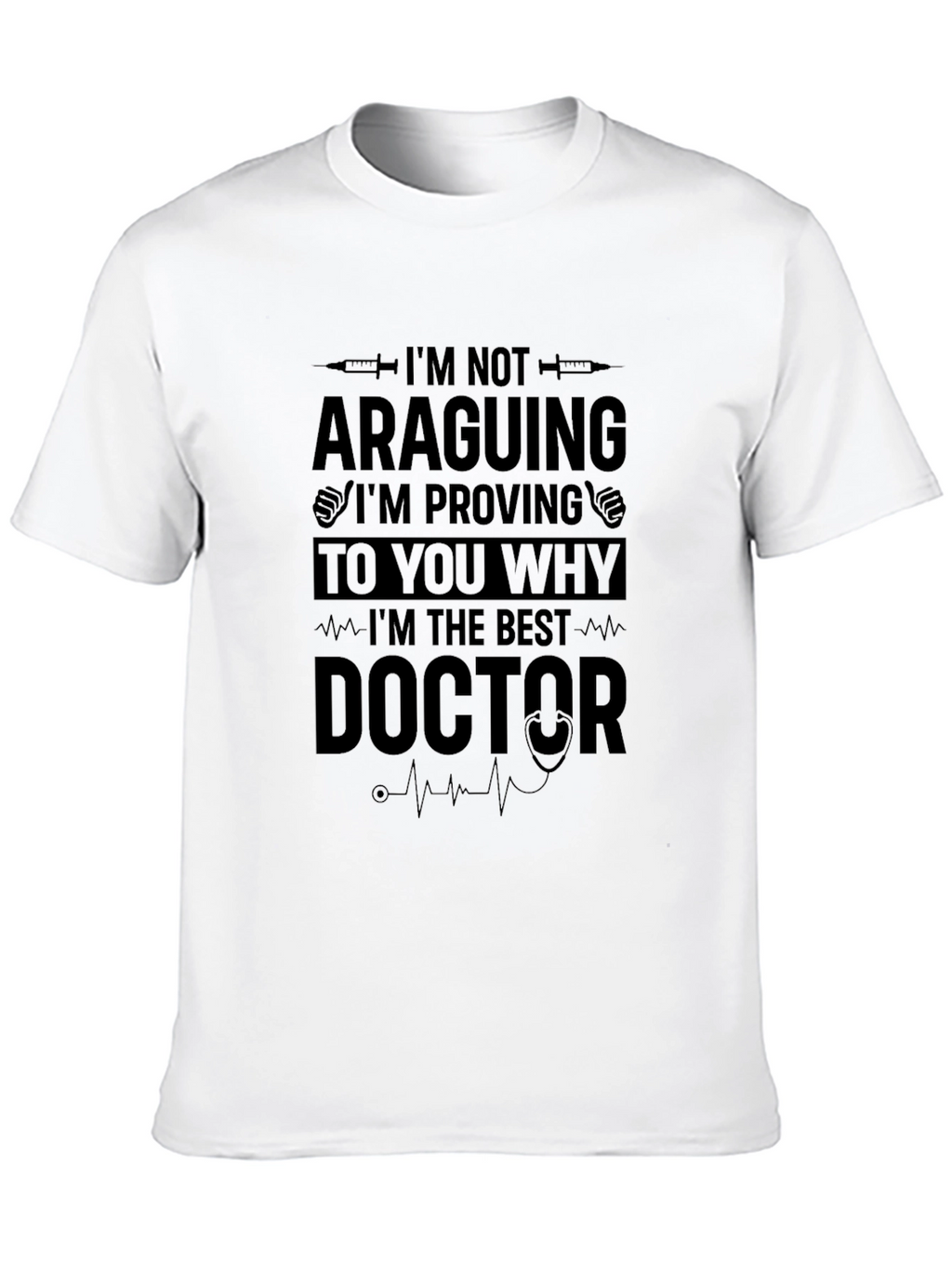 Best Doctor Graphic Tee - Black Cotton Blend