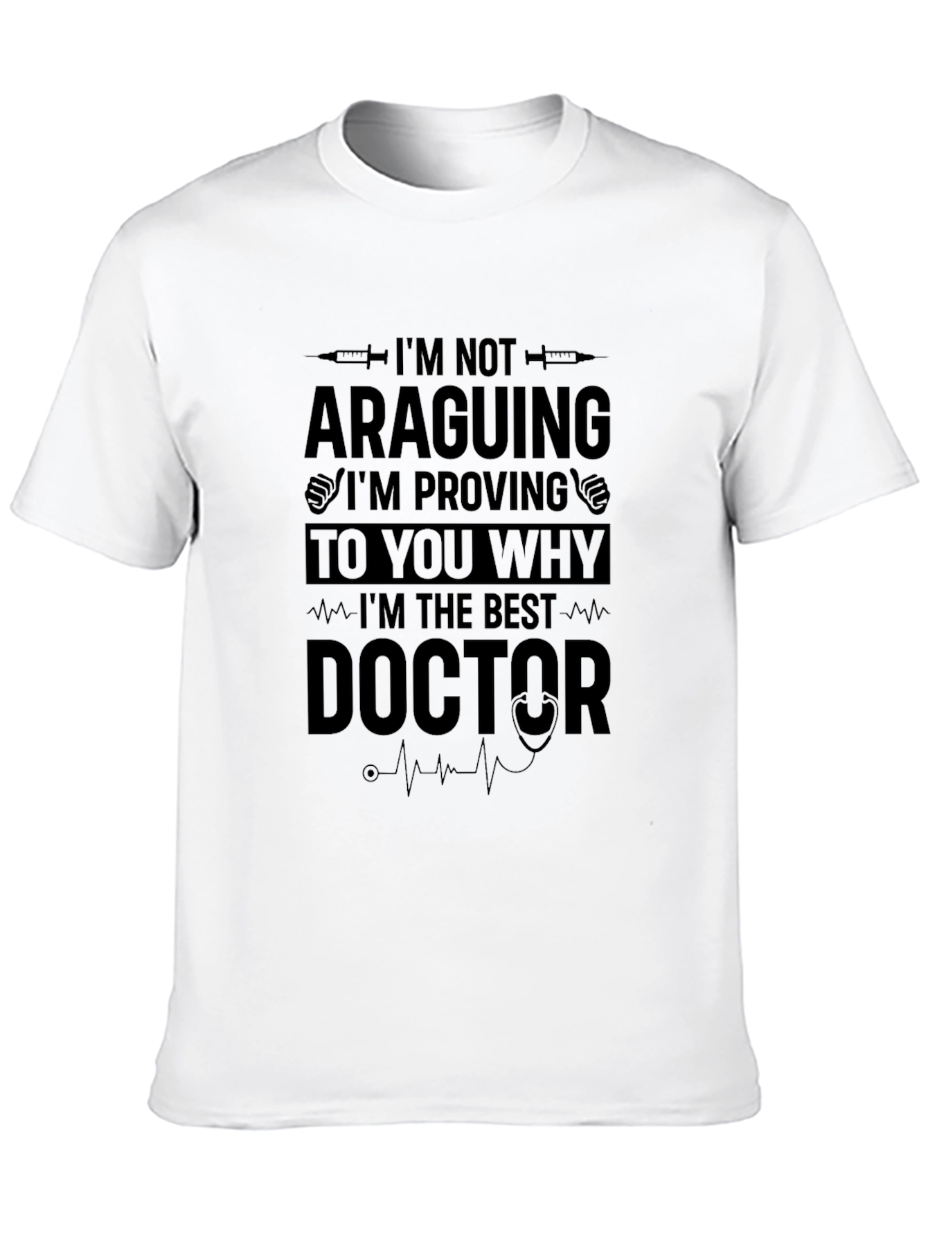 Best Doctor Graphic Tee - Black Cotton Blend