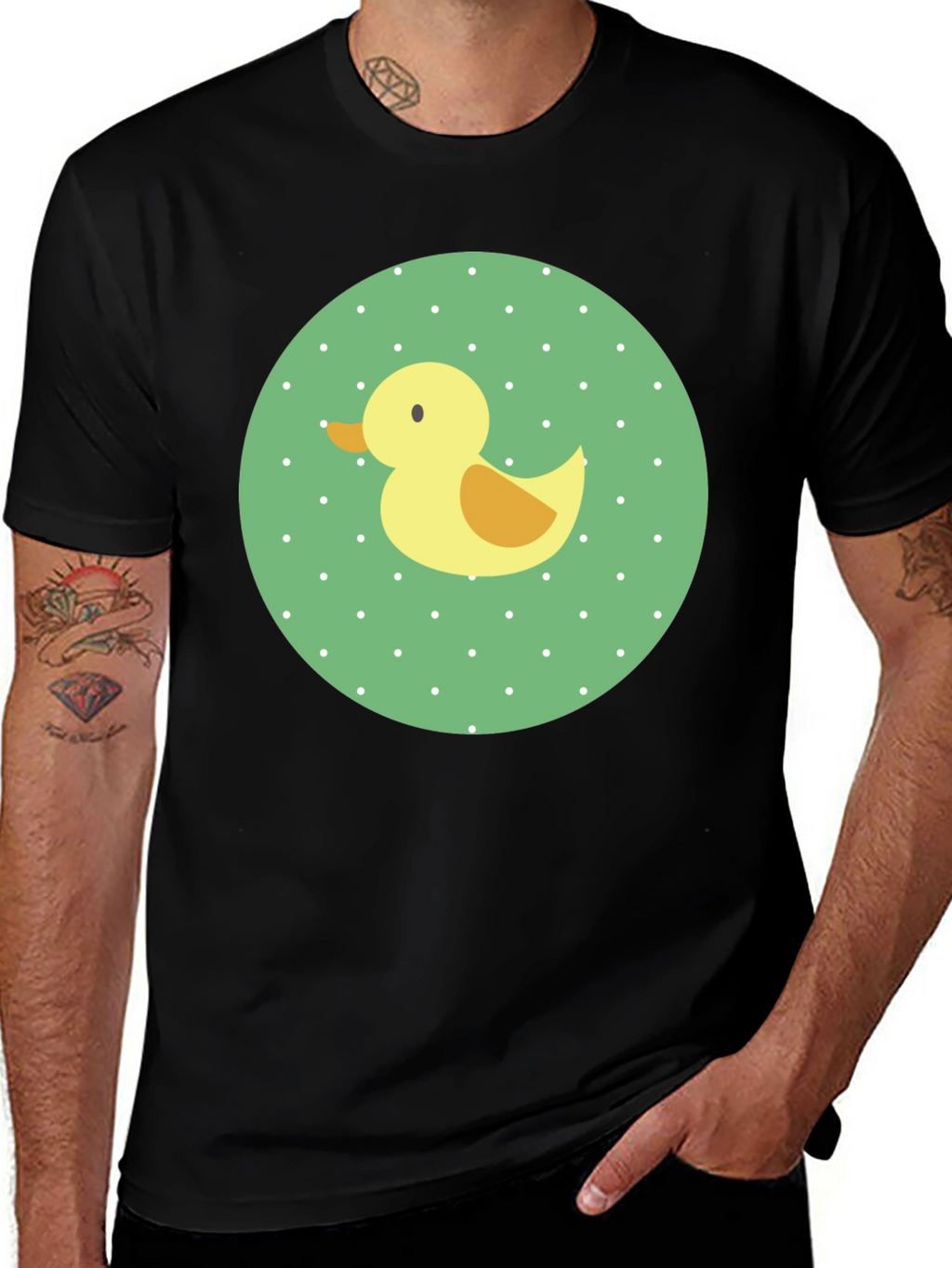 Duck Print T-Shirt - Cute Casual Top