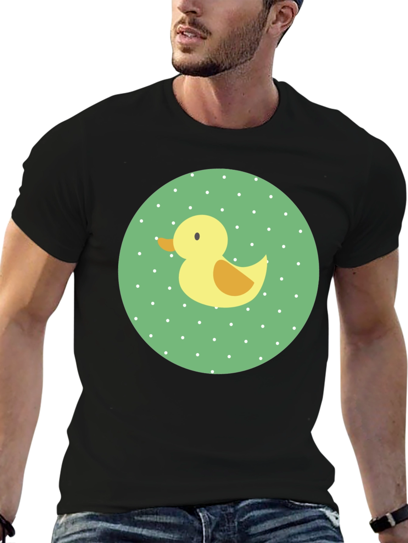 Duck Print T-Shirt - Cute Casual Top