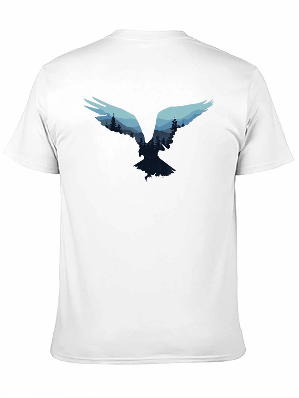 Nature Bird Graphic Tee - Black Cotton Blend