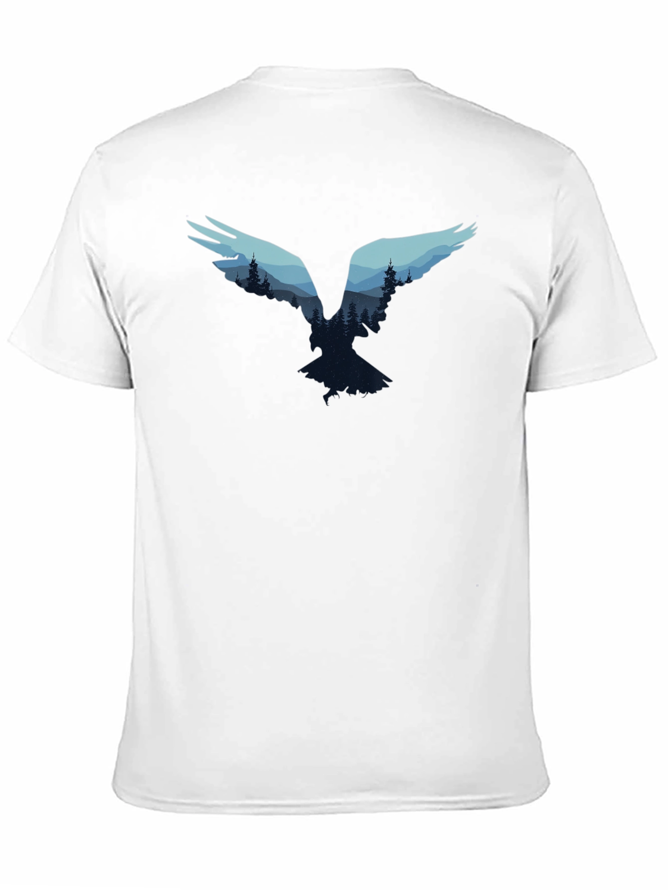 Nature Bird Graphic Tee - Black Cotton Blend