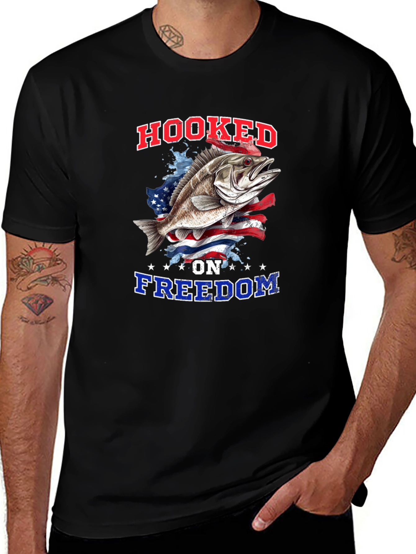 Hooked on Freedom Graphic T-Shirt