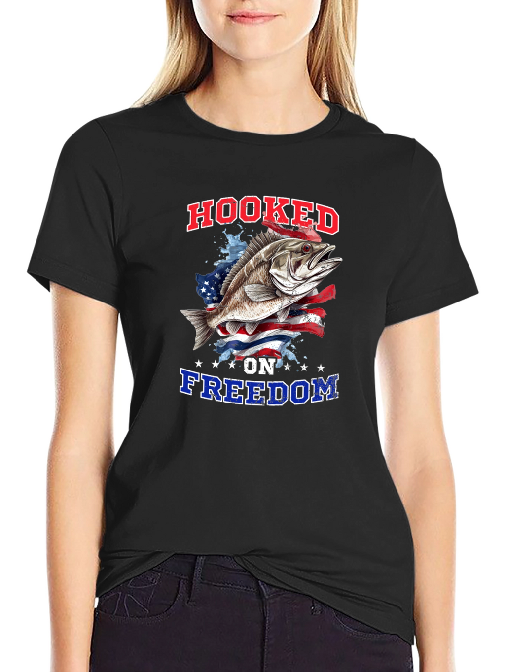 Hooked on Freedom Graphic T-Shirt