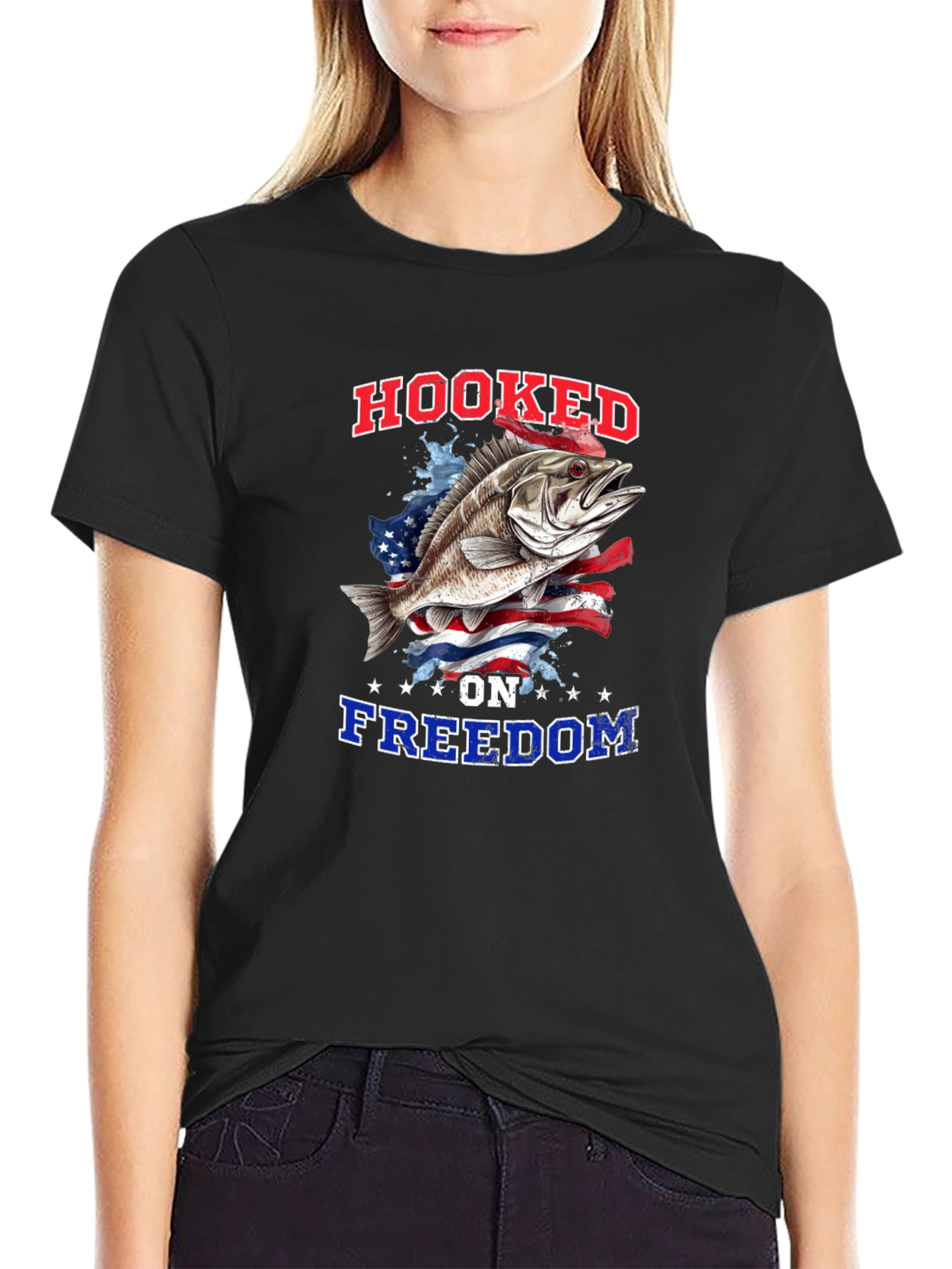 Hooked on Freedom Graphic T-Shirt