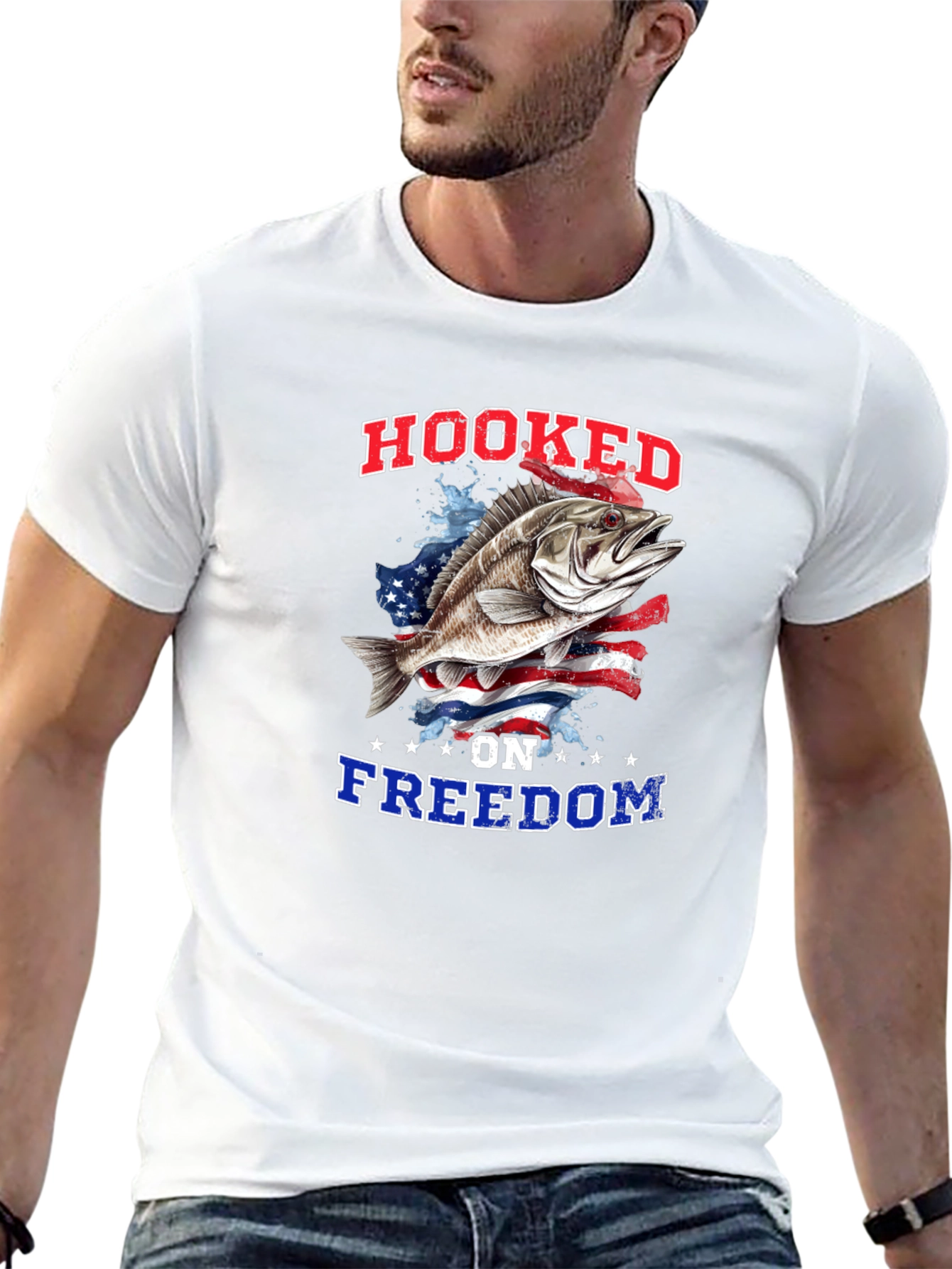 Hooked on Freedom Graphic T-Shirt