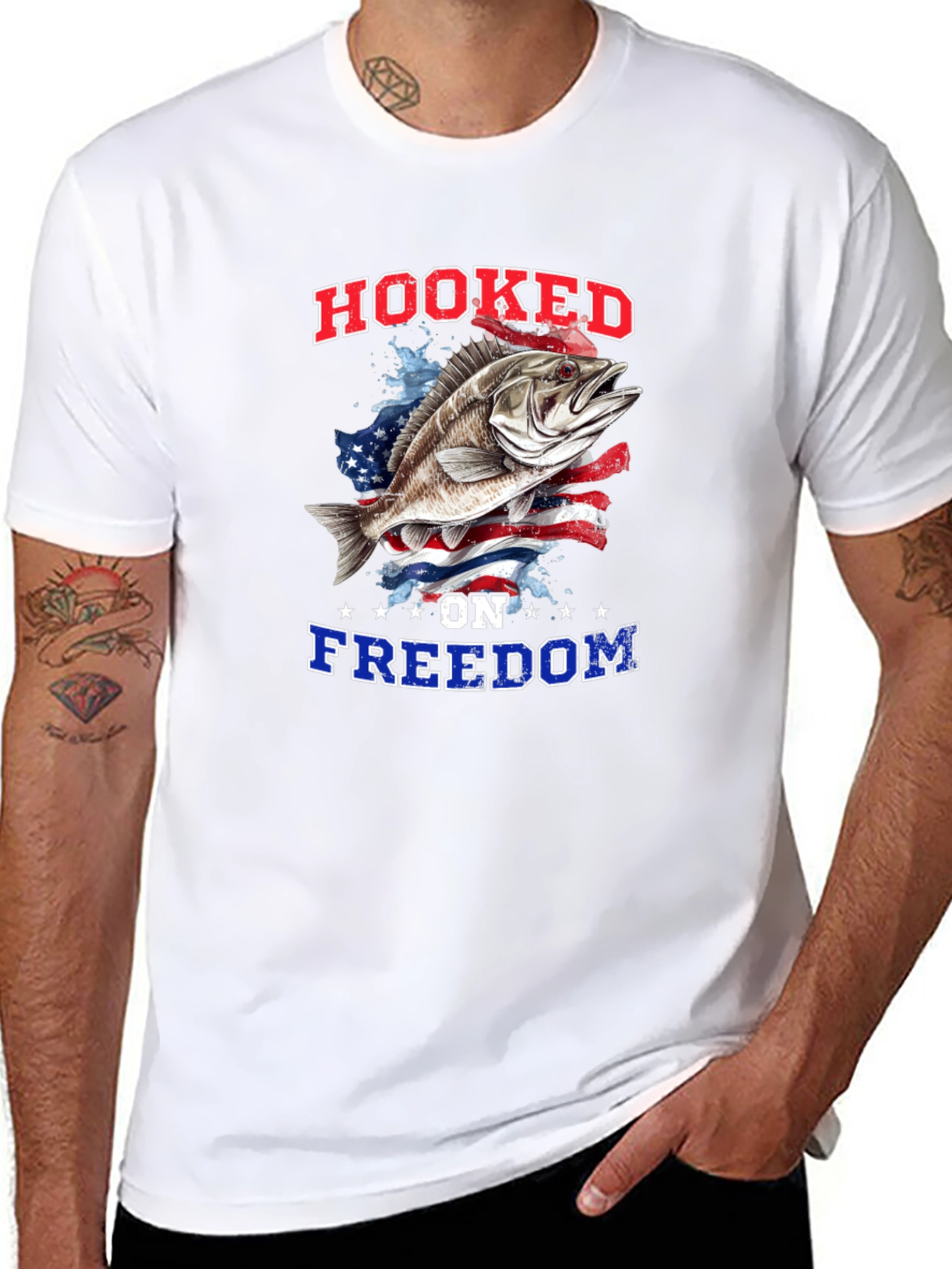 Hooked on Freedom Graphic T-Shirt