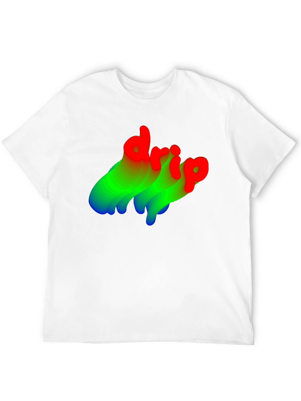 Stylish Drip Graphic Tee - Black Cotton Blend