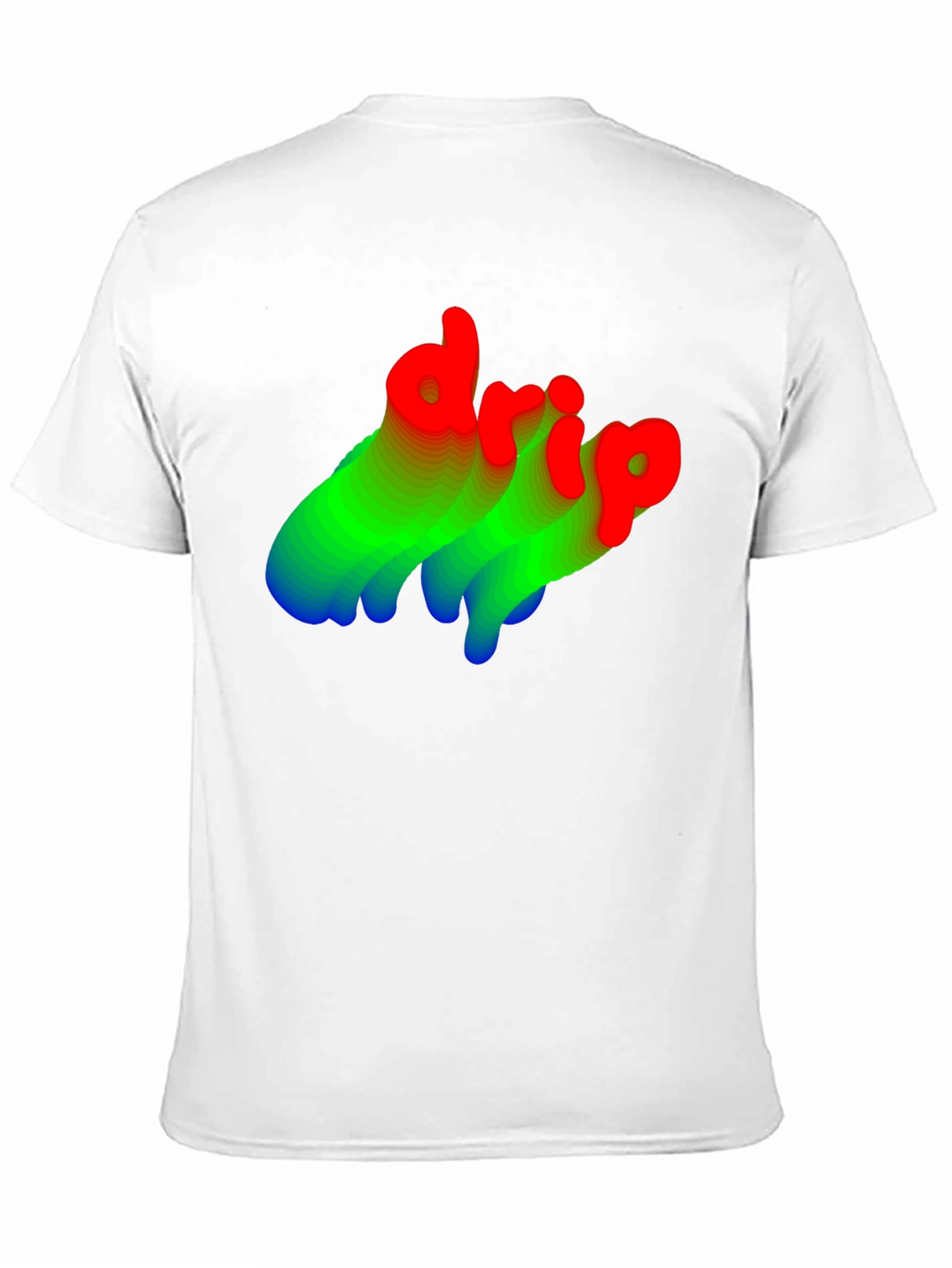 Stylish Drip Graphic Tee - Black Cotton Blend
