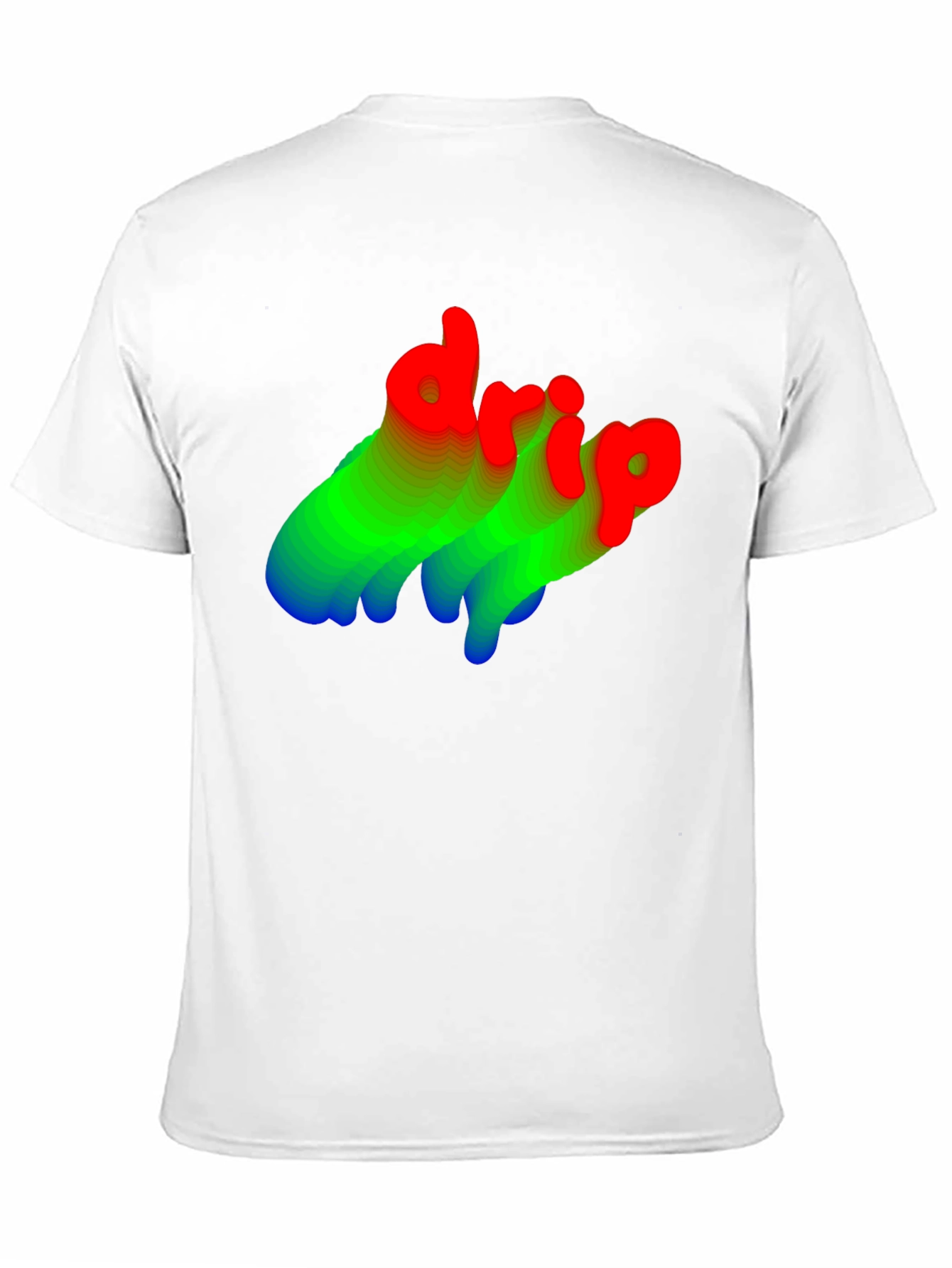 Stylish Drip Graphic Tee - Black Cotton Blend