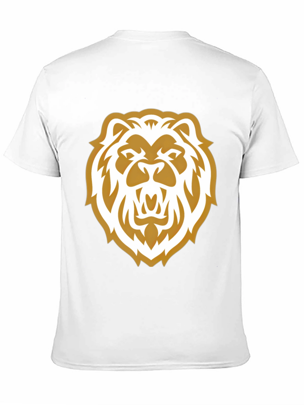 Lion Head Graphic Print Black Tee