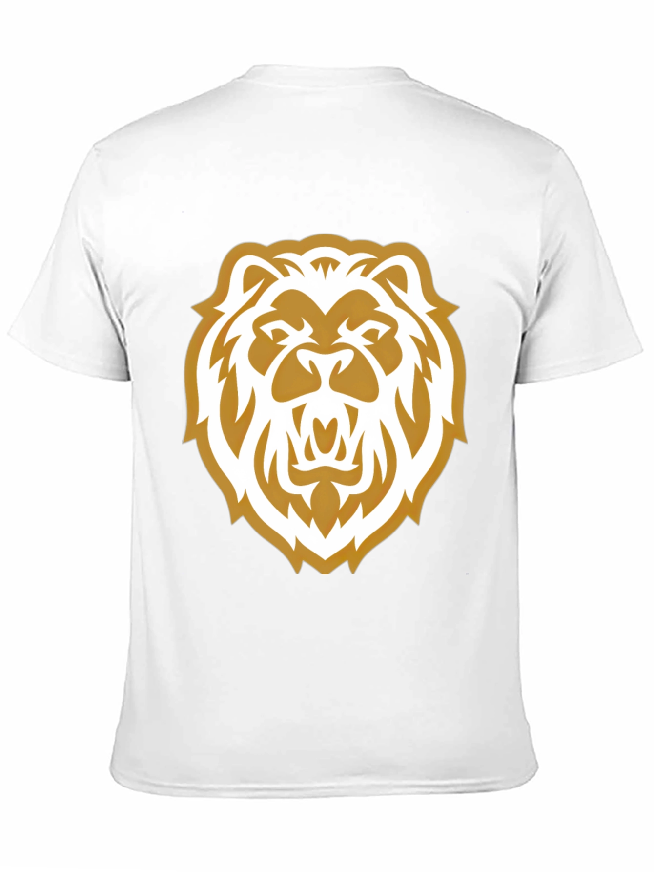 Lion Head Graphic Print Black Tee