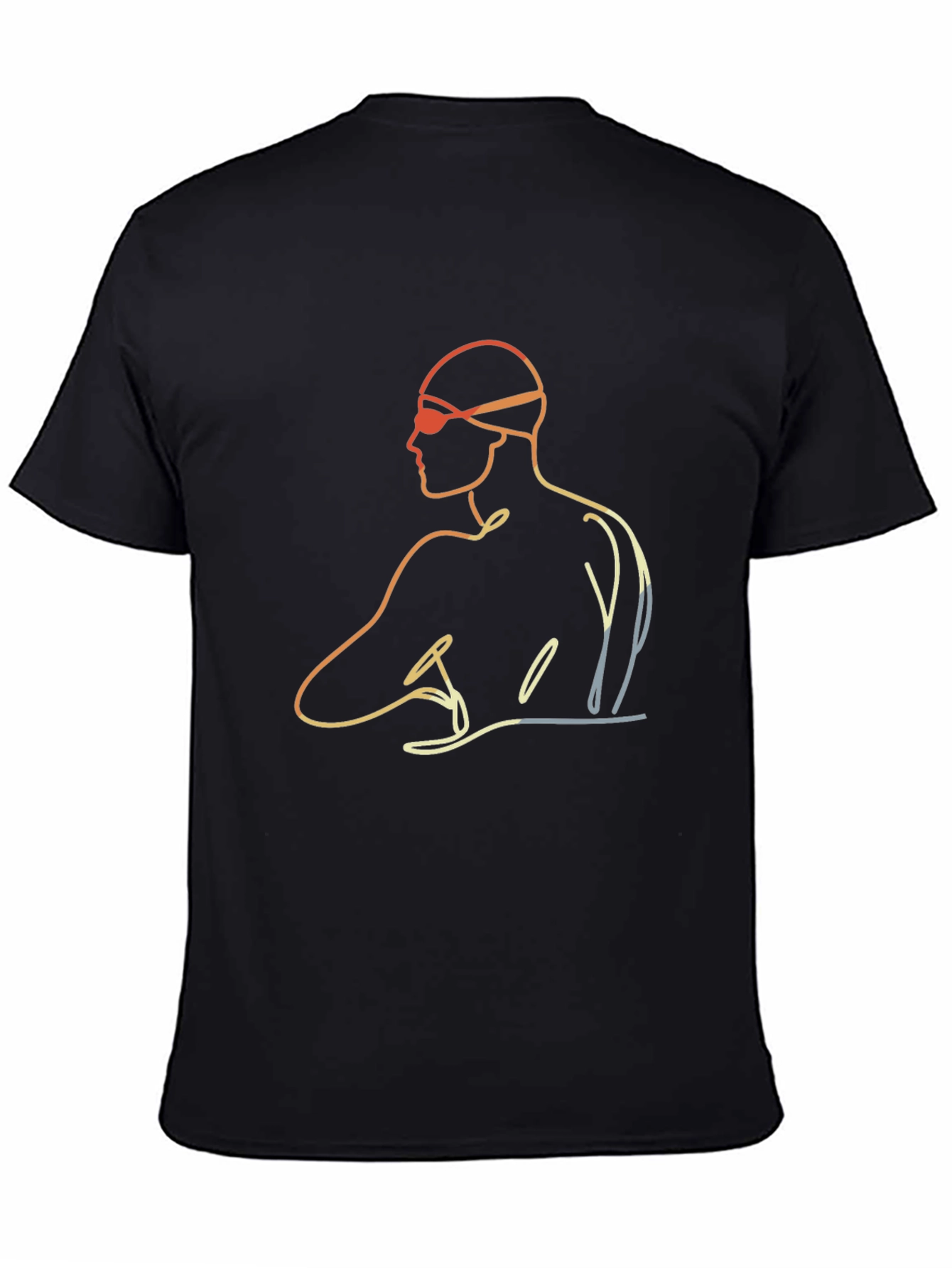 Swimmer Graphic Tee - Mens Black T-Shirt