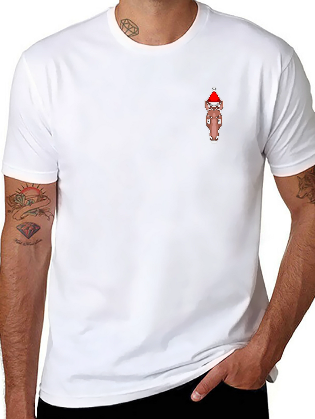 Santa Horse Tee - Black Crewneck
