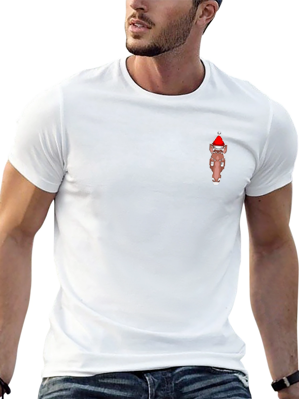 Santa Horse Tee - Black Crewneck