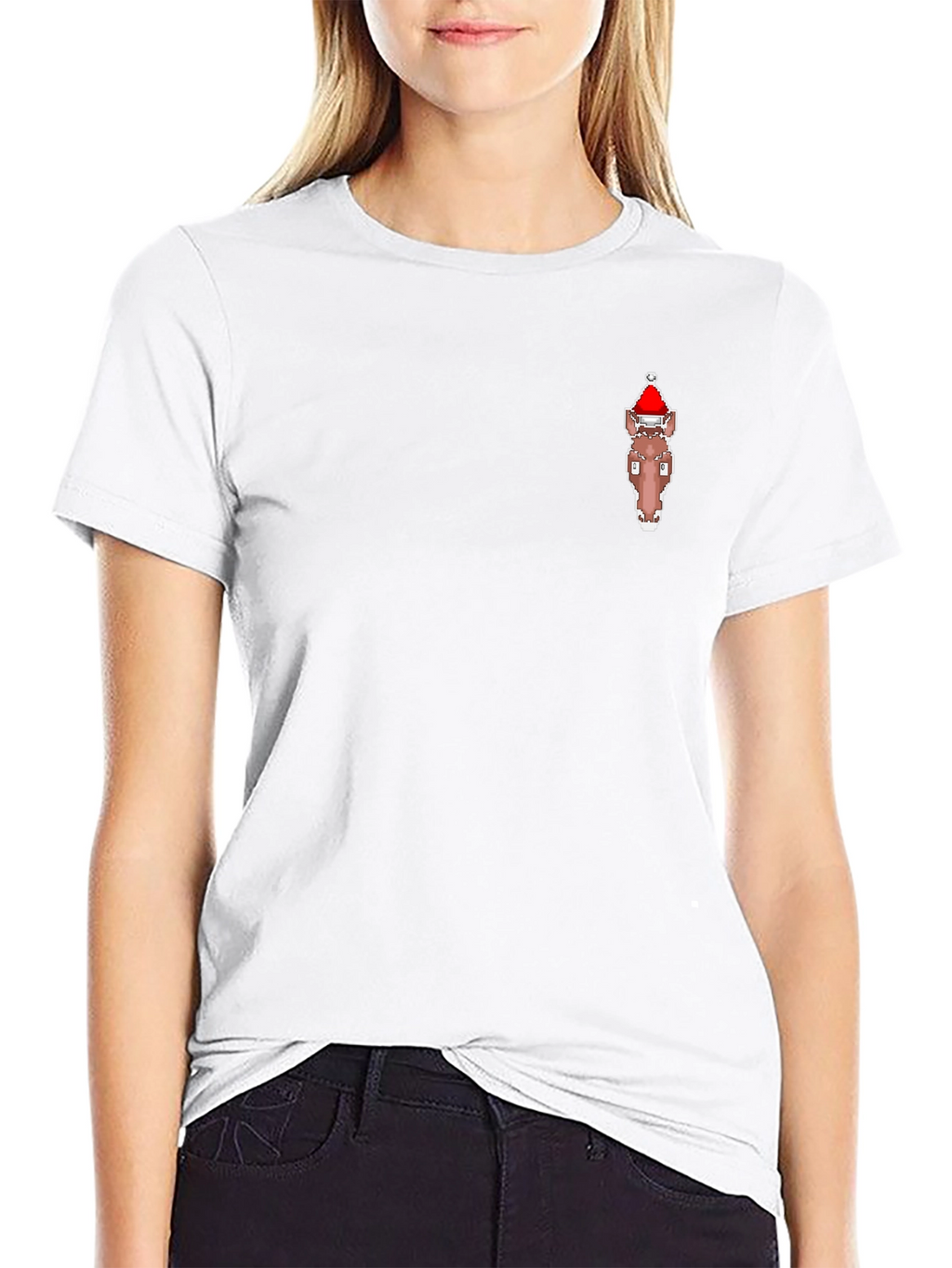 Santa Horse Tee - Black Crewneck