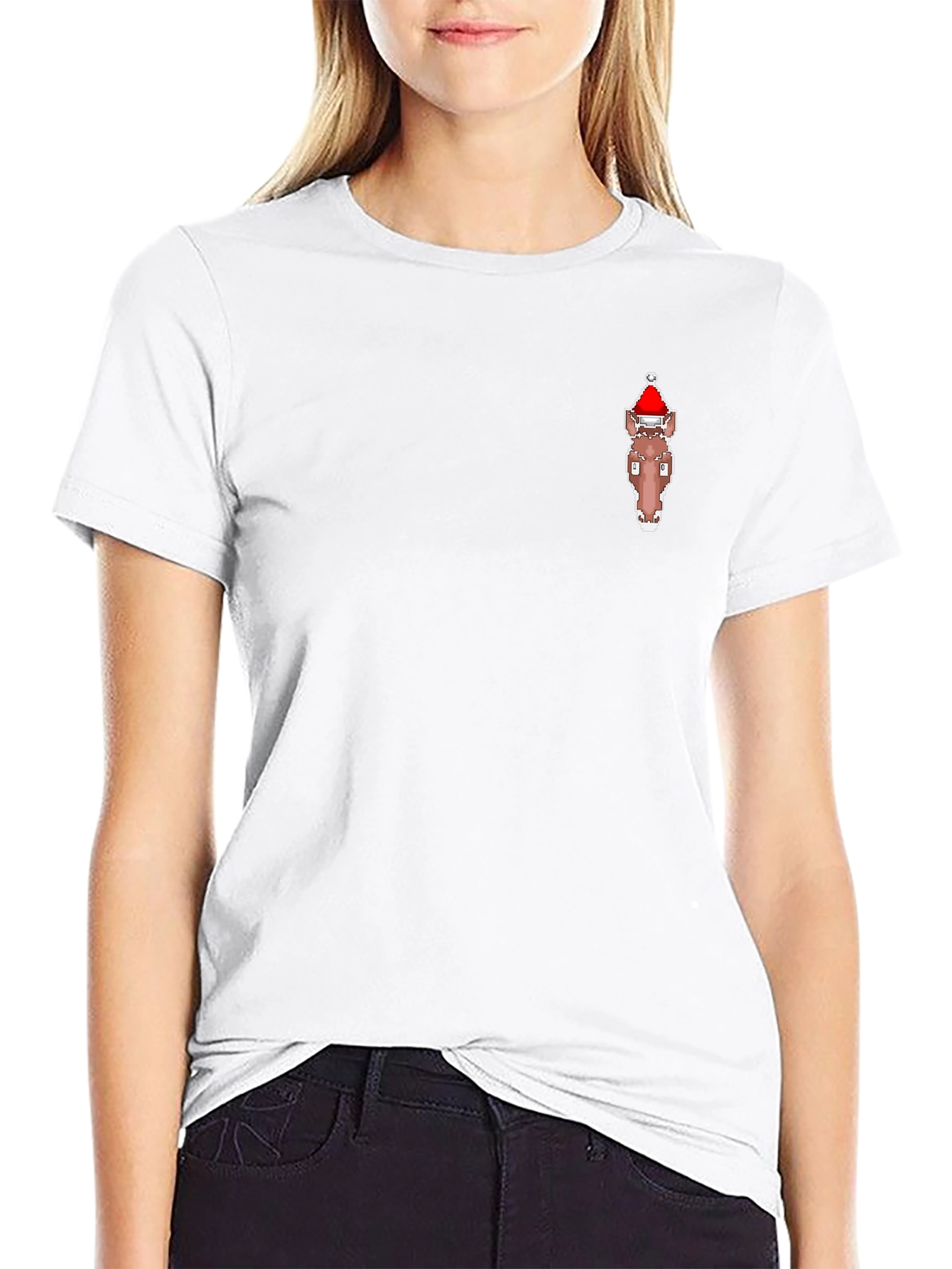 Santa Horse Tee - Black Crewneck