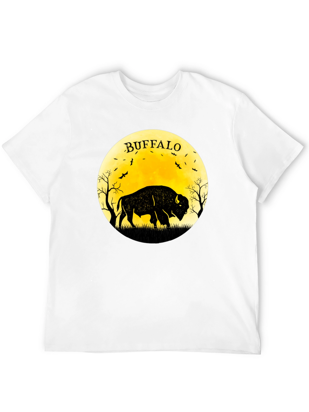 Buffalo Moon Black Graphic T-Shirt