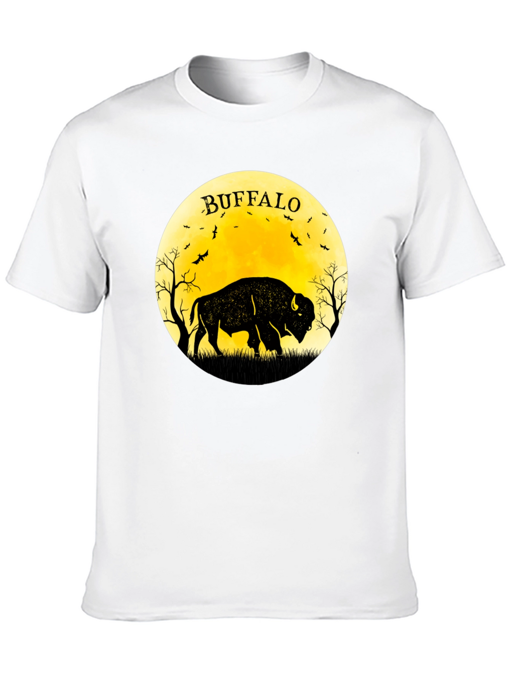 Buffalo Moon Black Graphic T-Shirt