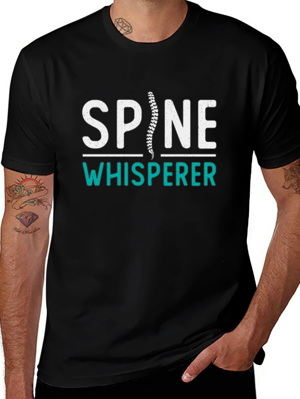 Spine Whisperer Graphic T-Shirt - Chiropractic Humor Tee