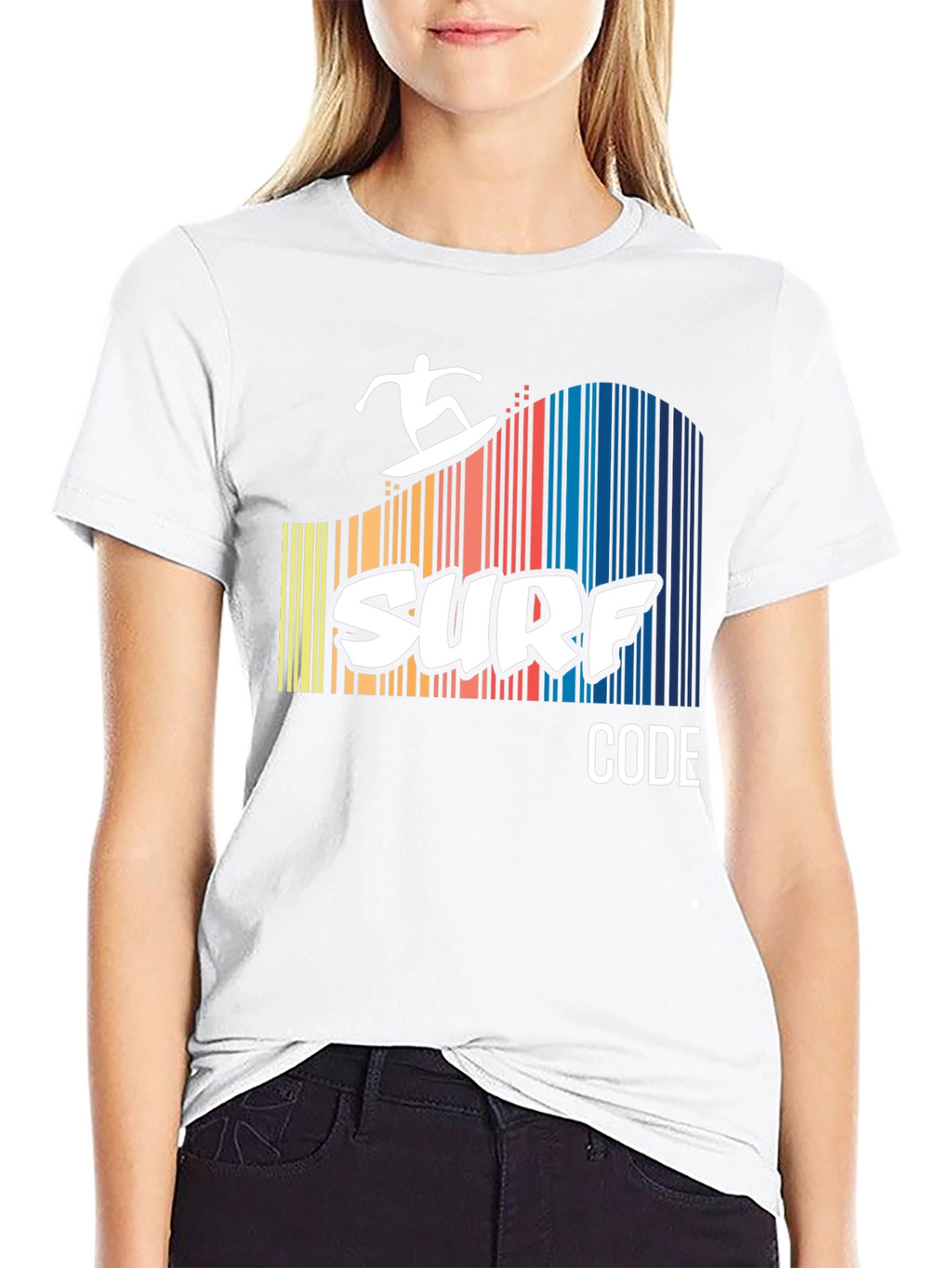 Surf Code Graphic Tee - Black Cotton T-Shirt