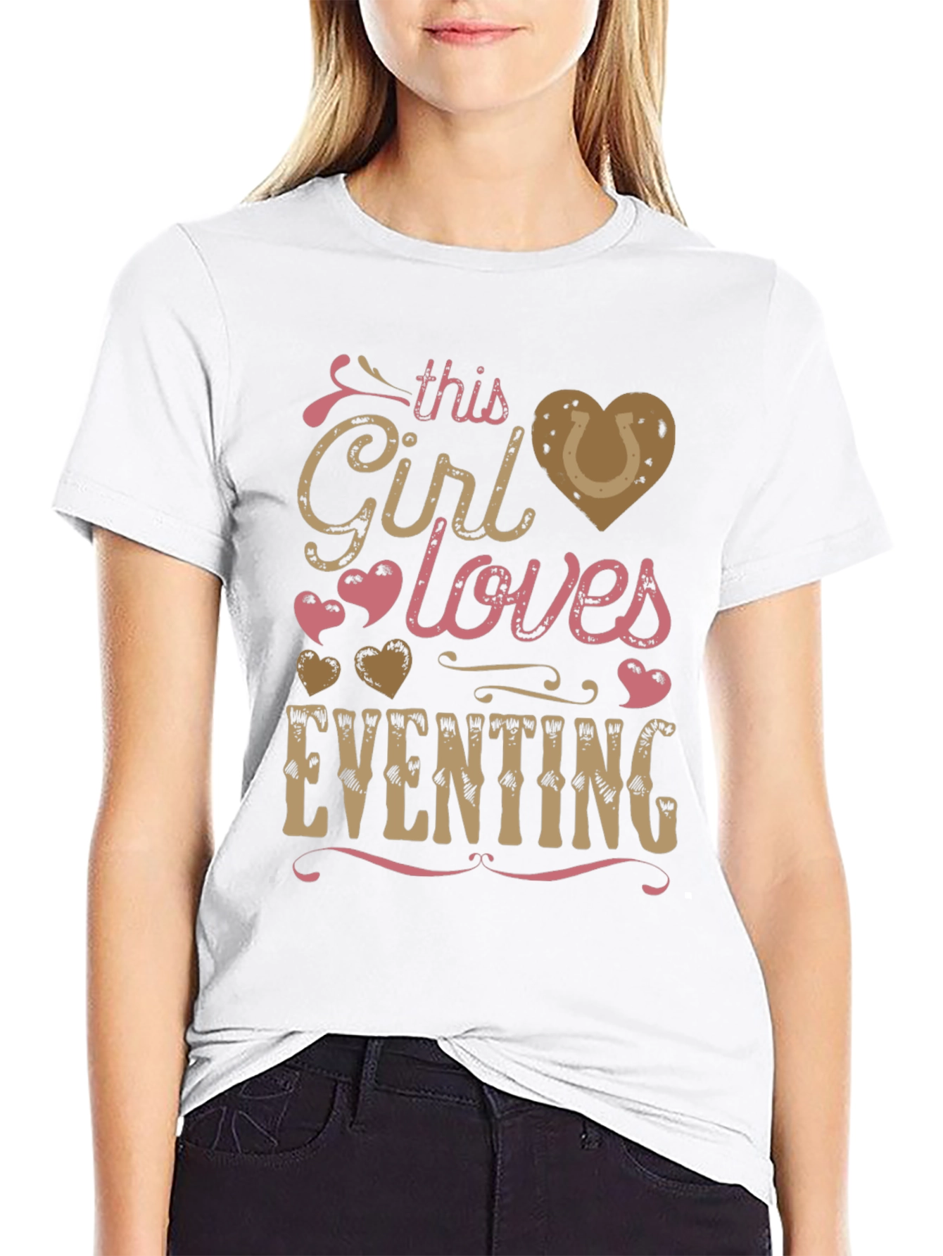 Girl Loves Eventing T-Shirt - Equestrian Gift