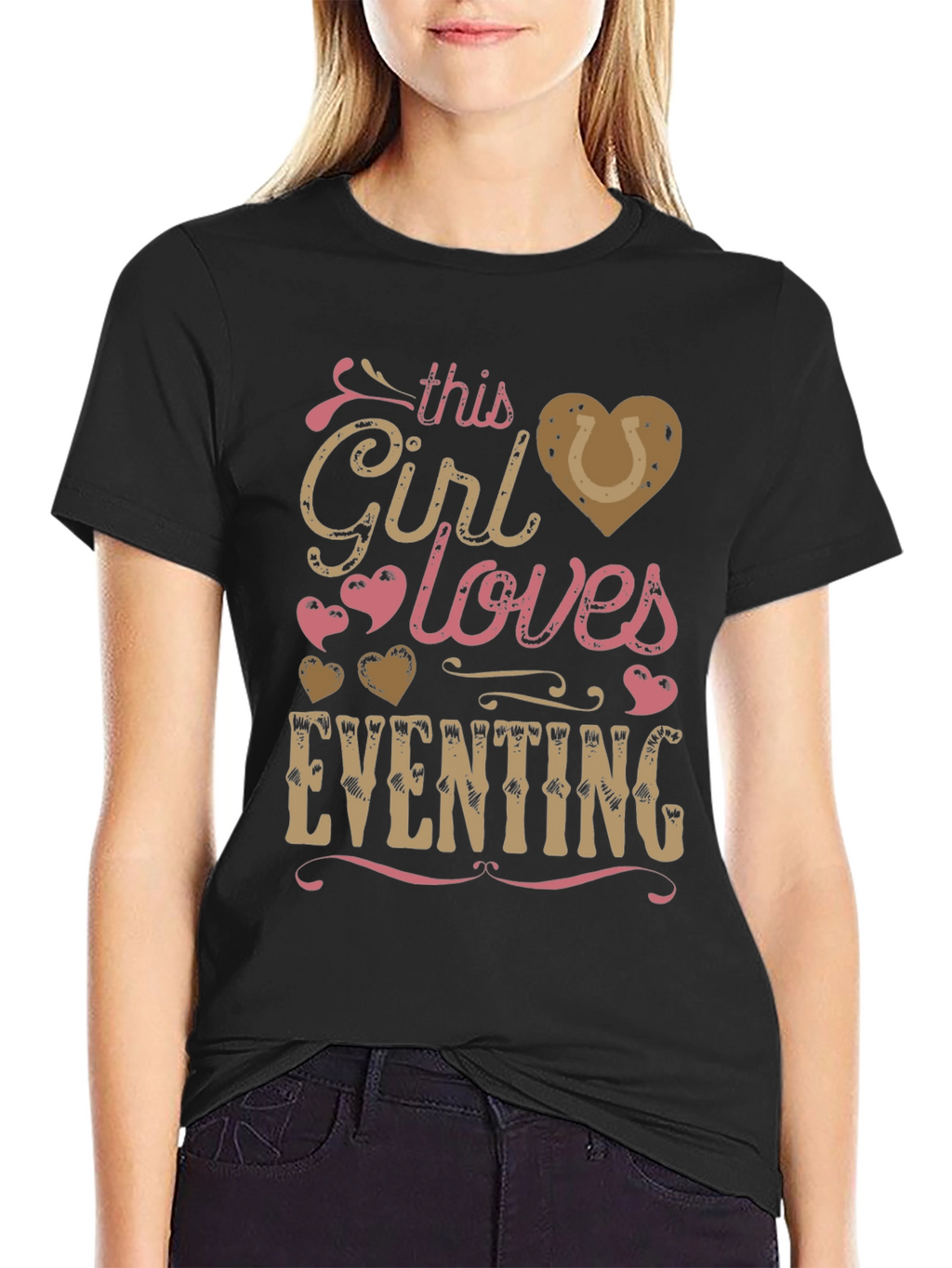 Girl Loves Eventing T-Shirt - Equestrian Gift