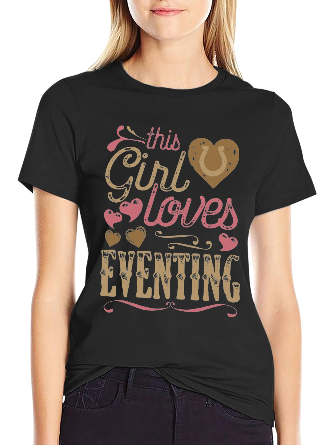 Girl Loves Eventing T-Shirt - Equestrian Gift