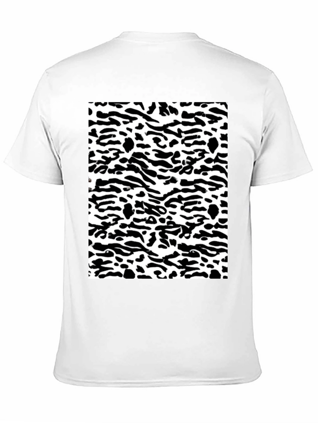 Trendy Black & White Camo Print Tee