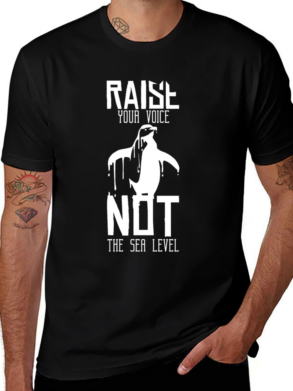 Raise Your Voice Penguin Graphic Tee