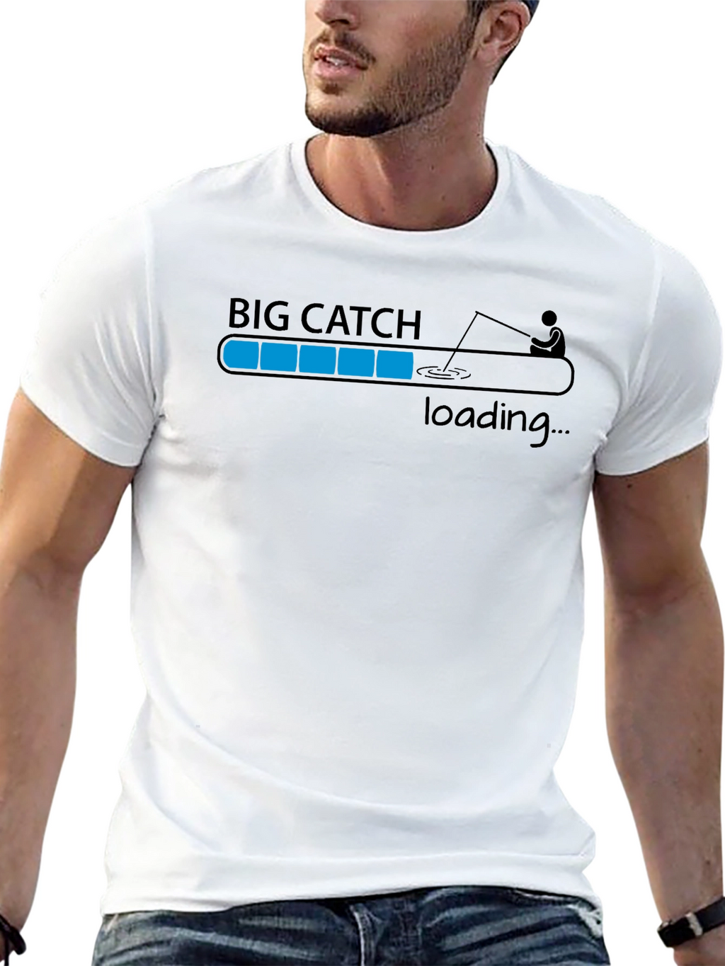 Big Catch Loading T-Shirt - Fishing Humor Tee