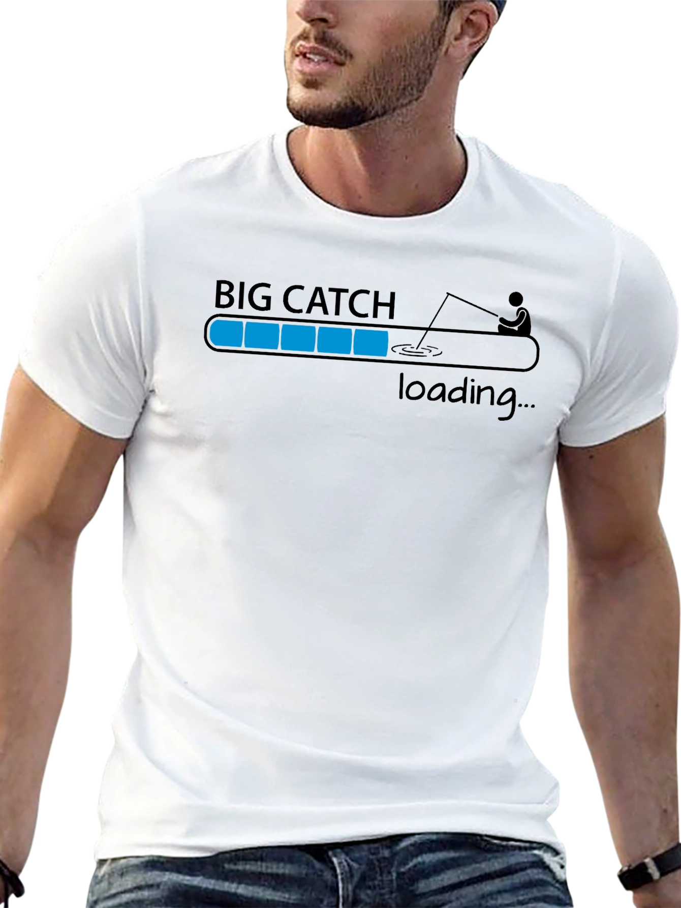 Big Catch Loading T-Shirt - Fishing Humor Tee