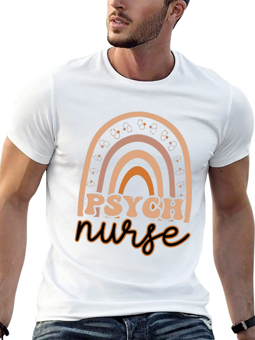 Psych Nurse Rainbow Graphic Tee