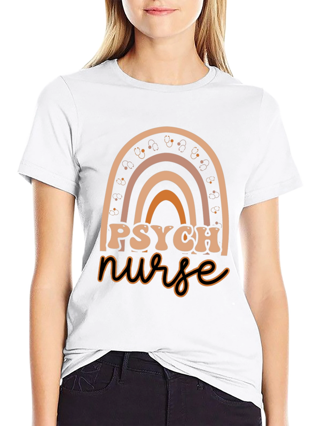 Psych Nurse Rainbow Graphic Tee