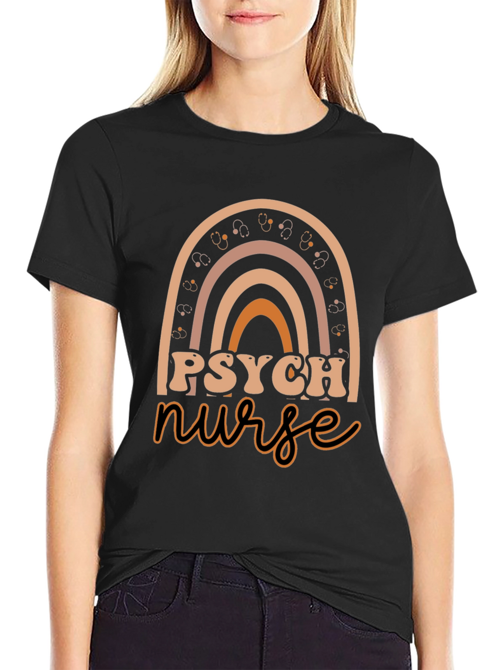 Psych Nurse Rainbow Graphic Tee