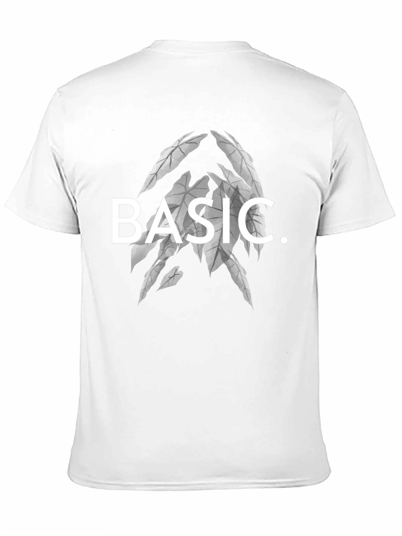 Mens Basic Graphic Print Black T-Shirt