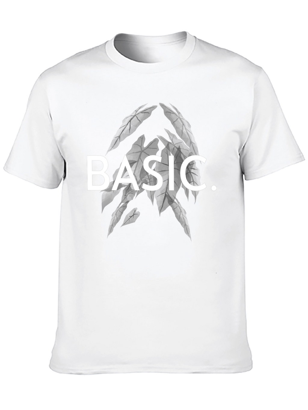 Mens Basic Graphic Print Black T-Shirt