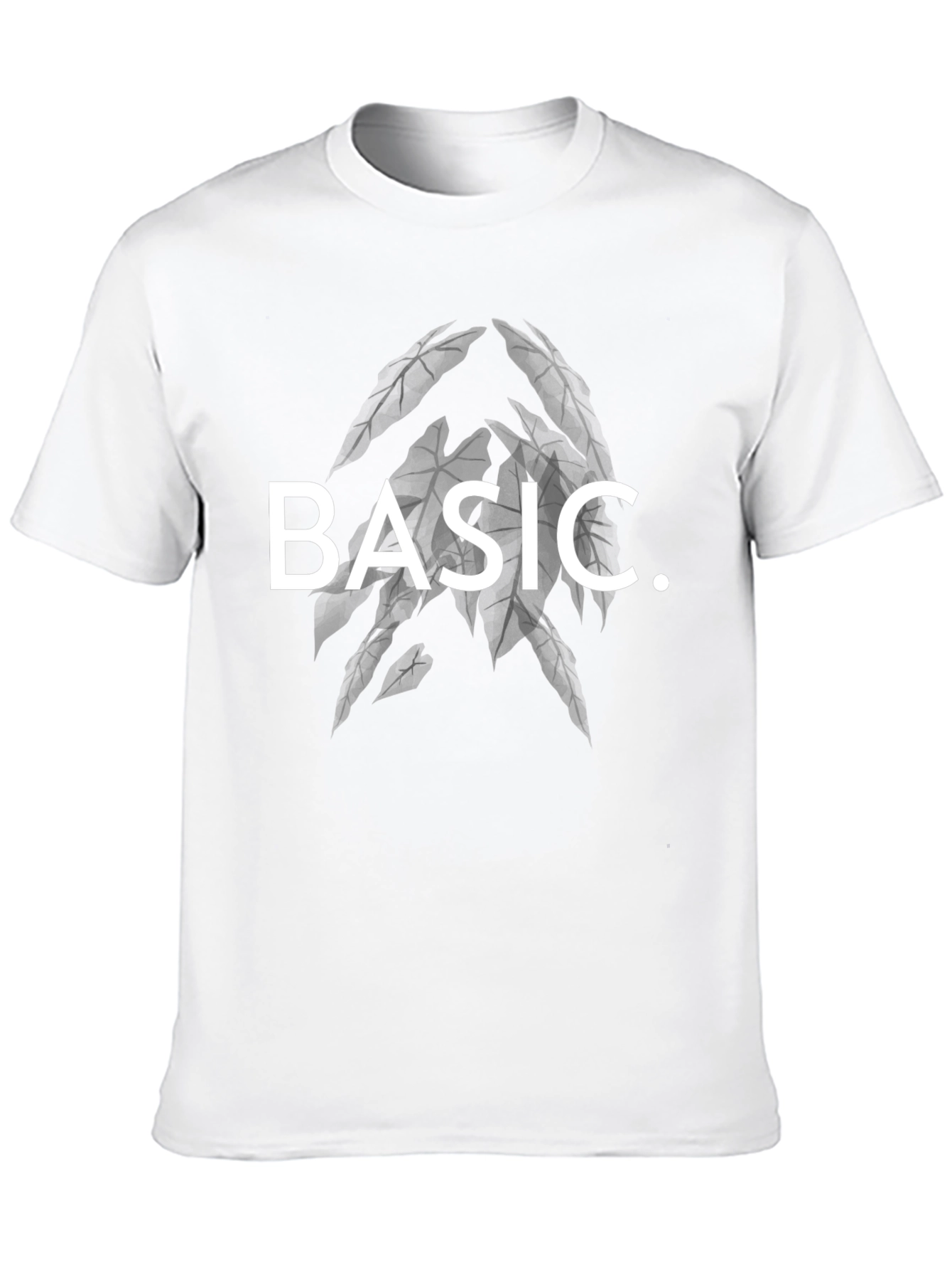 Mens Basic Graphic Print Black T-Shirt