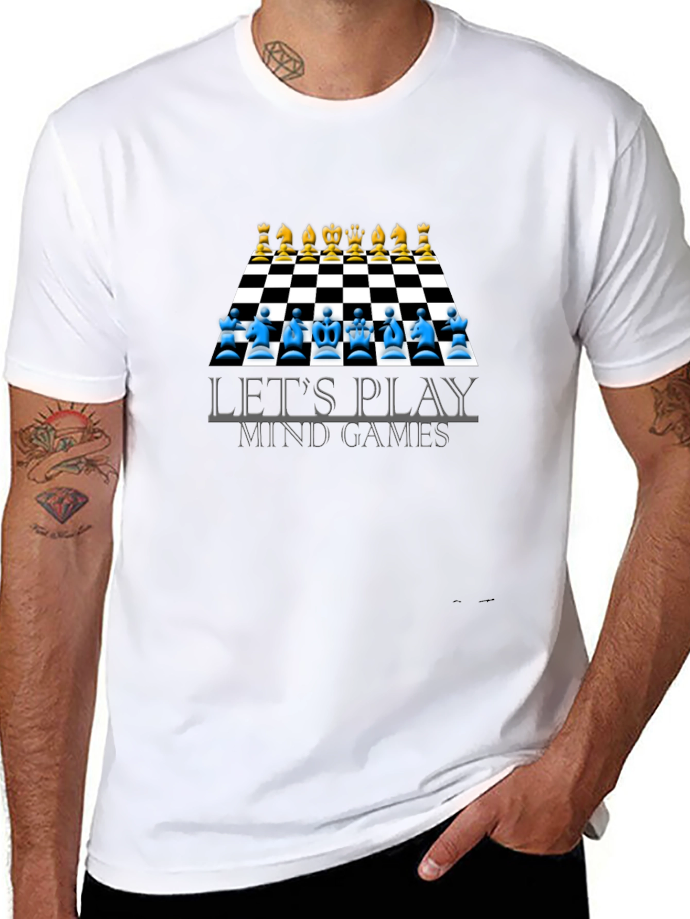Lets Play Mind Games T-Shirt Chess Design