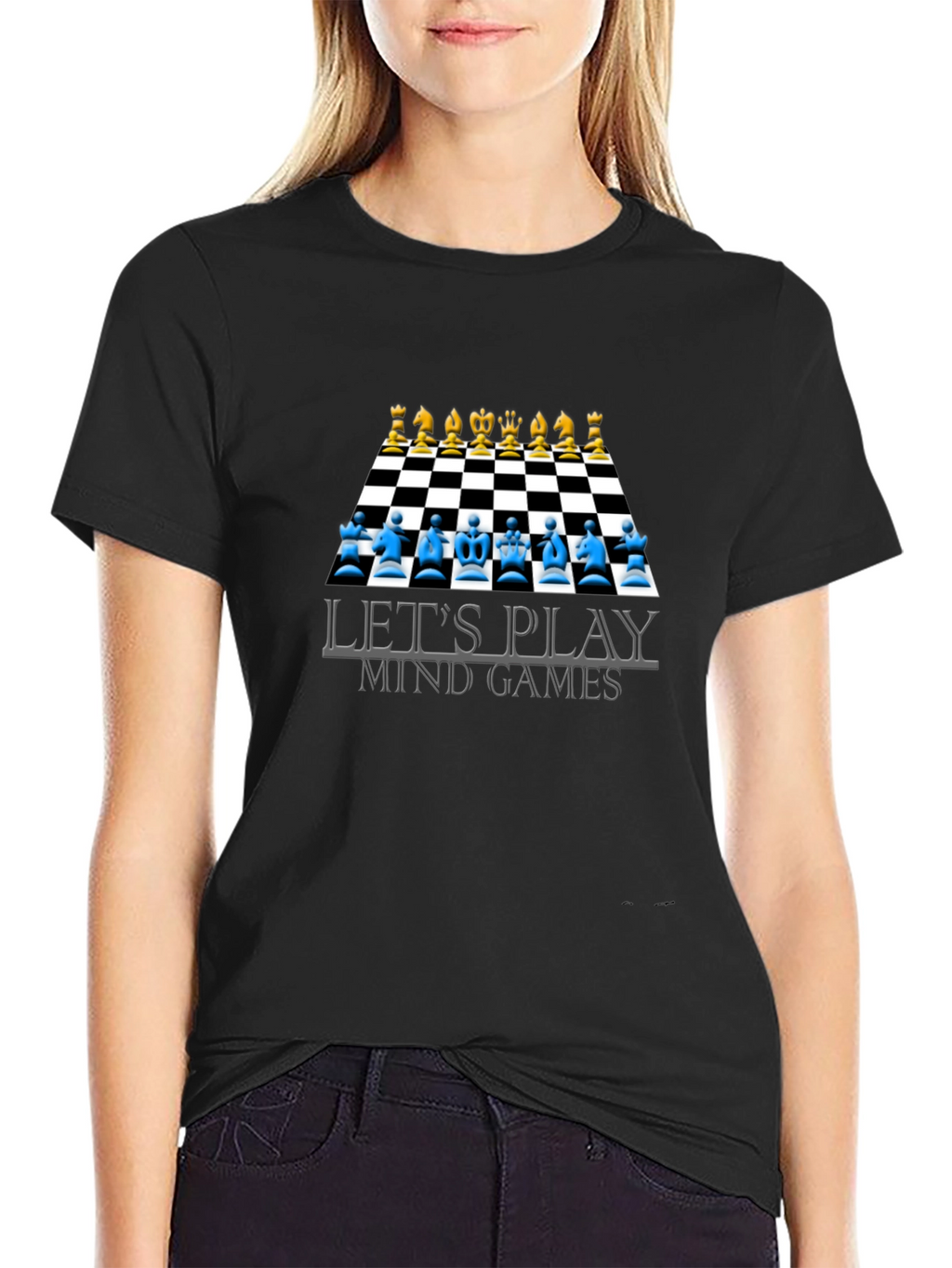 Lets Play Mind Games T-Shirt Chess Design