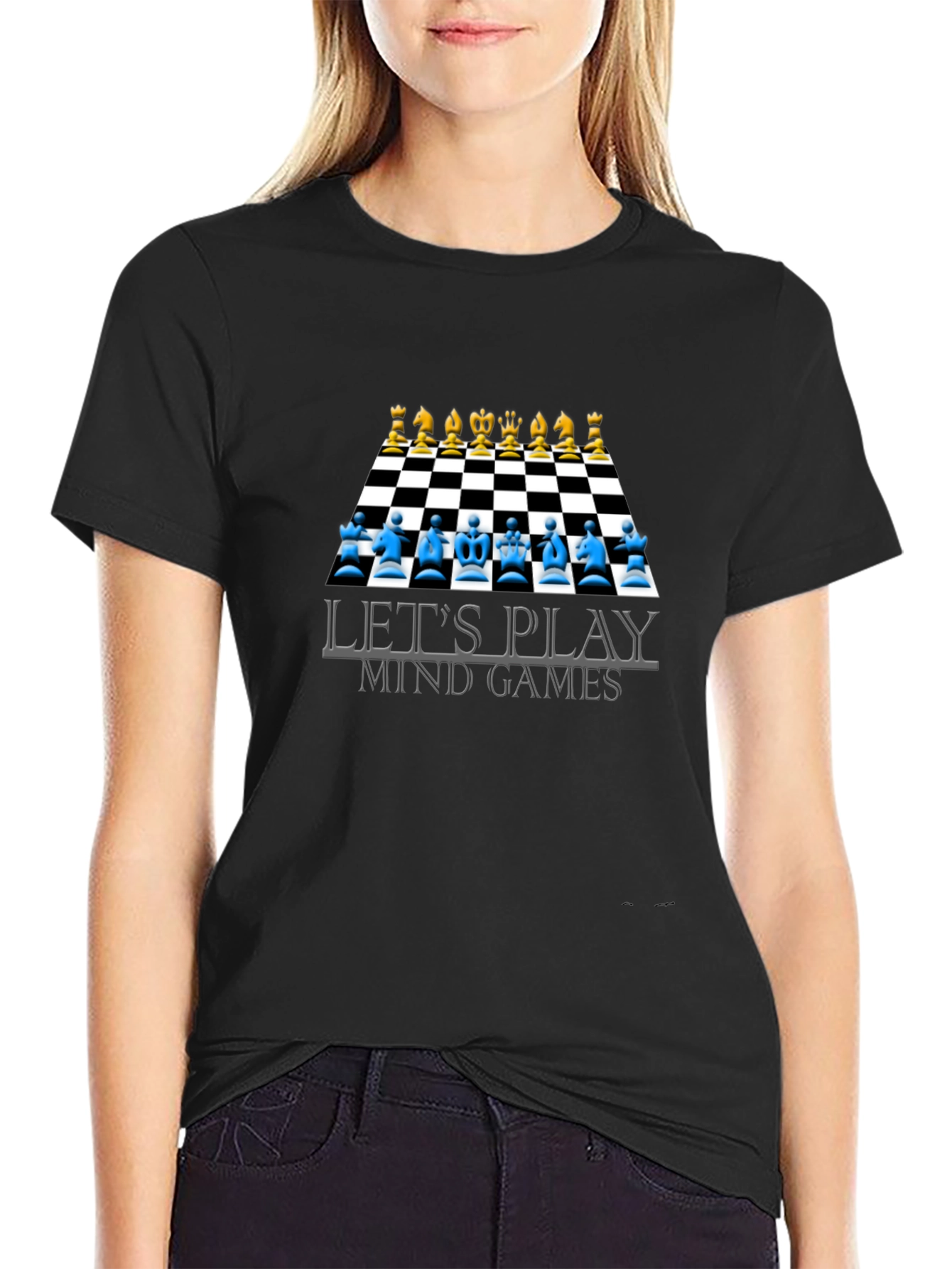 Lets Play Mind Games T-Shirt Chess Design
