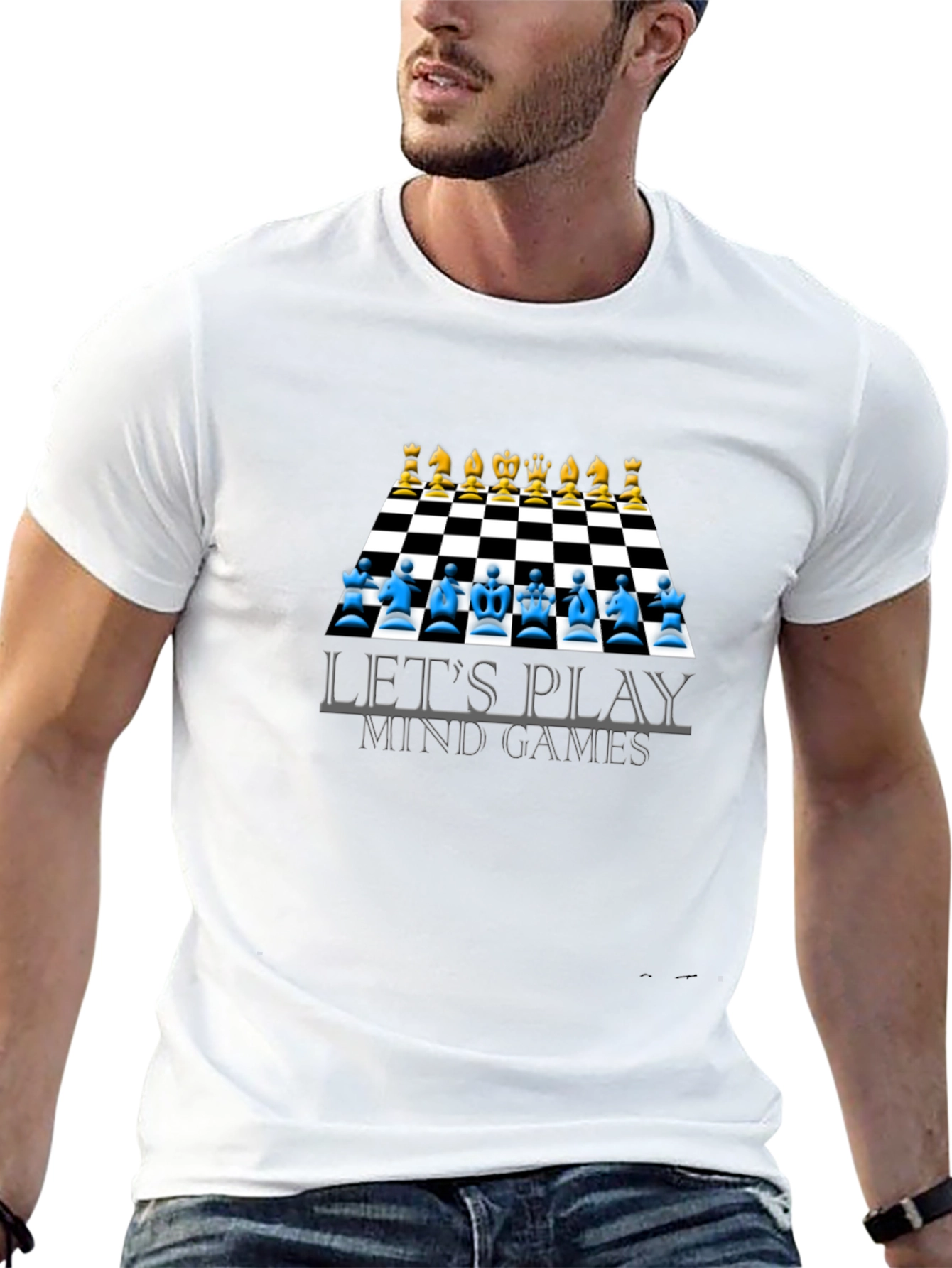 Lets Play Mind Games T-Shirt Chess Design